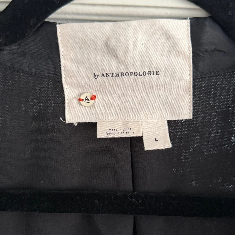 By Anthropologie Green Silver Black Sequin Fringed Jacket Large EUC Rare - Picture 8 of 10